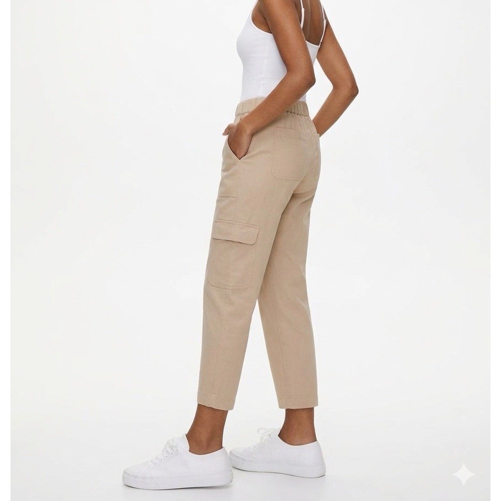 Aritzia Babaton Titian Shift Khaki Utility MidRise Cargo Pants silk cotton Sz 00